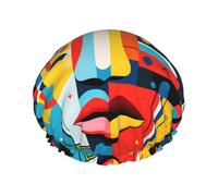 diamonds Double layer women's shower cap, reusable, large size design suitable for all hair lengths, suitable for girls, spa and home salon use.