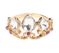 Diamonds-encrusted Zircon Rings Women Minimalist Aesthetic Open Crown Female Dinner Party Charming Rings Jewelry Hollow Crown