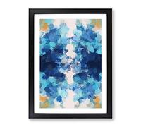 Diamonds In The Sky Abstract Framed Print | A4 Black Framed Wall Art | Ready to Hang | Abstract Landscape Picture | Living Room Bedroom Lounge Office