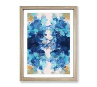 Diamonds In The Sky Abstract Framed Print | A4 Oak Framed Wall Art | Ready to Hang | Abstract Landscape Picture | Living Room Bedroom Lounge Office