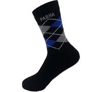 Diamonds of Prophet PASHA Wudu Waterproof Socks Formal (UK, Alpha, M, L, Regular, Regular, Black, Blue & Grey Argyle)