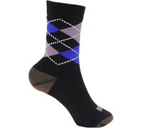 Diamonds of Prophet PASHA Wudu Waterproof Socks Formal (UK, Alpha, S, M, Regular, Regular, Black, Blue & Grey Argyle)