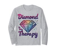 Diamonds Painting is My Therapy Creative Craft Joy Fun Long Sleeve T-Shirt