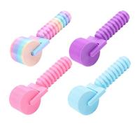 Diamonds Press Roller Finishing Tool, 4 Pack 3D Printed Rhinestone Heat Press Rollers, Easy-Grip Hand Rollers, Grooved Diamond Art Roller for Embroidery Bead Clay Printmaking Crystal