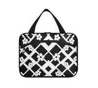 Diamonds Shapes Flowers Hanging Bag for Men with Hook, Designer Compact Cosmetic Organizer for mom Trip cartera para maquillaje L