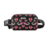 Diamonds Snake Black Stylish Crossbody Bag Waist Packs for Men Women Mini Crossbody Passport Bag with Adjustable Strap for Travel Shopping Running, diamonds snake black, One Size