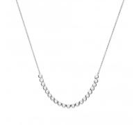 Diamonfire Bezel Set Half Tennis Necklace N4399 - Sterling Silver / Zirconia / Rhodium Plated