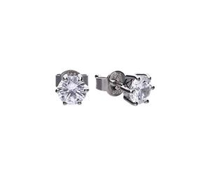 Diamonfire Carats 62/1266/1/082 Women’s Stud Earrings 925 Sterling Silver and White Zirconia