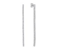 Diamonfire Clear Cubic Zirconia Contemporary Oval Cut Everyday Halo Set Earrings - E6705 - Sterling Silver / Palladium Plated / Platinum Plated / Rhodium Plated / Zirconia