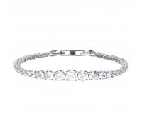 Diamonfire Graduated Cubic Zirconia Tennis Bracelet B5203 - Sterling Silver / Zirconia / Rhodium Plated