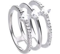 Diamonfire Iconic Women's Ring Size 12 Trendy Item Number 61/1840/1/082/165 Sterling Silver Stone