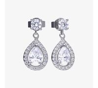 Diamonfire Silver Cubic Zirconia Teardrop Drop Earrings E5594