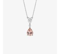 Diamonfire Silver Pink Cubic Zirconia Teardrop Necklace N4502