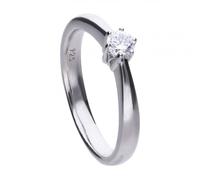 Diamonfire Silver White Solitaire Zirconia Ring R3617 - Modern - Size M 1/2 - 17