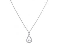 Diamonfire Silver White Zirconia Pearl Teardrop Pendant P4620