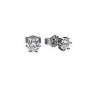 Diamonfire Silver White Zirconia Solitaire Earrings E5630