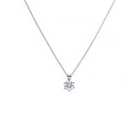 Diamonfire Silver White Zirconia Solitaire Pendant P4605