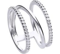 Diamonfire Silver White Zirconia Statement Ring R3653
