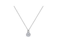 Diamonfire Sterling Silver Flower Shaped CZ Cluster Necklace