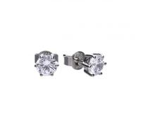 Diamonfire White Zirconia Solitaire Prong Setting Earrings E5582