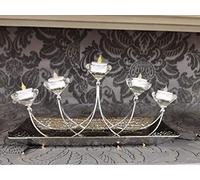 Diamonte Multi Tealight Holder Tealight 5 Candle Holder Decor Plate Home New