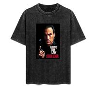 DIAN PIN KE Above The Law Steven Seagal Action Movie Vintage Short Sleeve Men Women T-Shirts Washed Cotton Size XXL Black