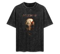 DIAN PIN KE Angerfist Vintage Short Sleeve Men Women T-Shirts Washed Cotton Size XL Black