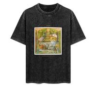 DIAN PIN KE Genesis Band Selling England The Pound Album Vintage Short Sleeve Men Women T-Shirts Washed Cotton Size S Black