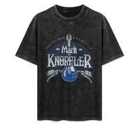 DIAN PIN KE Mark Knopfler Guitar Tour 2019 Men's Women's Short Sleeve Soft Washed Cotton T-Shirt Size L Black