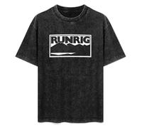 DIAN PIN KE Runrig Men's Women's Short Sleeve Soft Washed Cotton T-Shirt Size 3XL Black