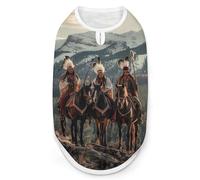 Dian Warrior Native American Feathered Chief Dog Shirts Sleeveless T-Shirt Pet Tank Top Soft Summer Vests Clothes for Dogs And Cat 2XL