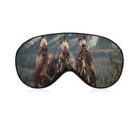 Dian Warrior Native American Feathered Chief Sleep Eye Mask Light Blocking Eye Cover Blindfold with Adjustable Strap for Women and Men