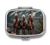 Dian Warrior Native American Feathered Chief Travel Pill Box Portable Pill Organizer Medical Box Pill Case Pill Container for Men Women