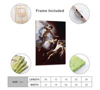 Diana And Endymion - Jérôme-Martin Langlois Poster Canvas Wall Art Poster Decorative Modern Home Print Picture Artworks Posters 08x12inch(20x30cm)