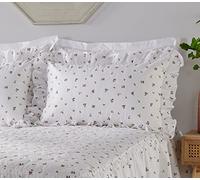 Diana Cowpe 1 x PILLOW SHAM/CASE ONLY to match ROSEBUD FLORAL Bedspread - Soft Quilted Traditional Vintage Style / *MADE IN UK* / Premium Quality Anti-Allergy