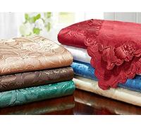 Diana Cowpe 175cm ROUND DAMASK ROSE JACQUARD DK NAVY TABLECLOTH