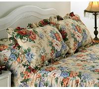 Diana Cowpe 2 Pillow Shams to match Florence Floral Bedspread - Supersoft Quilted Traditional / *Made in UK*