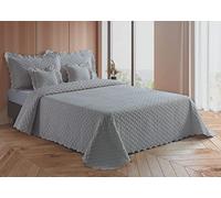 Diana Cowpe Bella Bed Throw | Beautiful French Style Textured Blanket | Chevron Design (Aubergine, King Size)