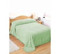 Diana Cowpe Candlewick Bedspread in Green | Size: Double Diana Cowpe Green Double