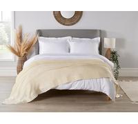 Diana Cowpe Cream Cellular Blanket King Size Bed/Adult Size Cellular Blanket Extra Large | King Size Blanket 260 x 230cm (Cream)