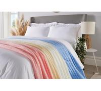 Diana Cowpe CREAM Double Bed Cellular Blanket Adult Size/Large Bed Throw | Traditional Cellular Blanket 230 x 230cm