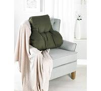 Diana Cowpe Dark Green Plain Dyed T Shaped Lumbar Back Support Cushion Orthopaedic Orthopedic