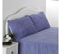 Diana Cowpe Double Lavender Fleece Lottie 1.5 Tog Summer Lightweight Bedspread Set 239cm x 264cm INC 2 Pillow Sham