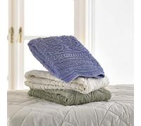 Diana Cowpe Kingsize Lavender Fleece Lottie 1.5 Tog Summer Lightweight Bedspread Set 264cm x 264cm INC 2 Pillow Sham