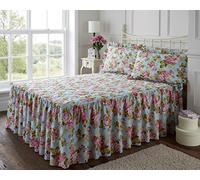Diana Cowpe SMALL DOUBLE BEDSPREAD SET HAMPTON Floral Bedspread 4ft Bed INCLUDES PILLOW SHAMS Value Set | Floral Bedspread Set | Summer Bedspread Set | MADE IN UK