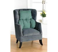 Diana Cowpe Teal Plain Dyed T Shaped Lumbar Back Support Cushion Orthopaedic Orthopedic