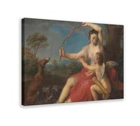 Diana & Cupid by Pompeo Batoni - Dark Academia Art Print-1