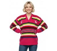 Diana Llamas Pink Women's Sweater - Alpacas 80s Retro Knit Crewneck Pullover Jumper Royal Family Celebrity Fashion Style Gift, Pink, M