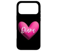 Diana Pink Name Heart Love Woman Girl Friend Personalized Case for iPhone 17 Pro Max