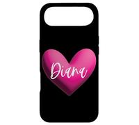 Diana Pink Name Heart Love Woman Girl Friend Personalized Case for iPhone Air